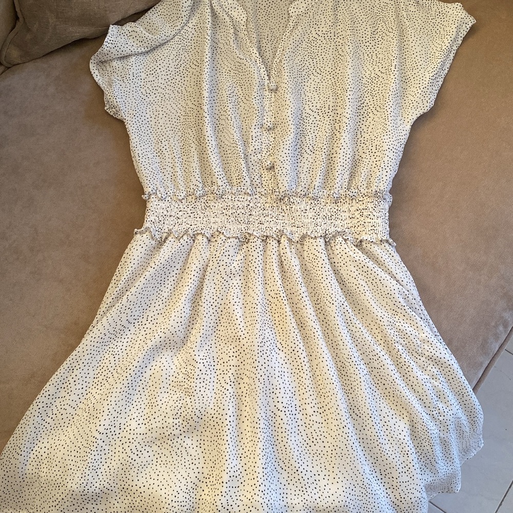 Rainbow Asymmetrical Dress in White and Black